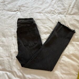 Cosmic Blue Love Rough Hem Straight Leg Pants- Like New